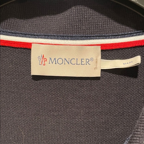 Moncler Dark Blue Polo with Red Highlights - Picture 2 of 10